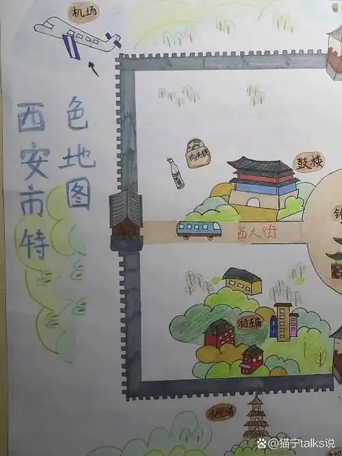 西安特色手绘图