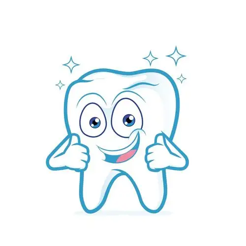 20款可爱卡通牙齿矢量插图