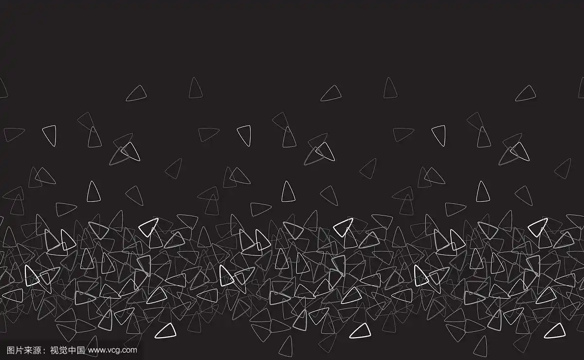 无缝三角形图案黑色单色