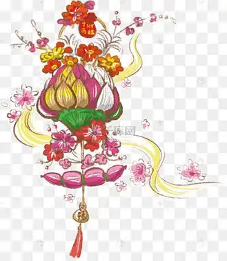 手绘插画岭南非物质文化遗产手作花灯