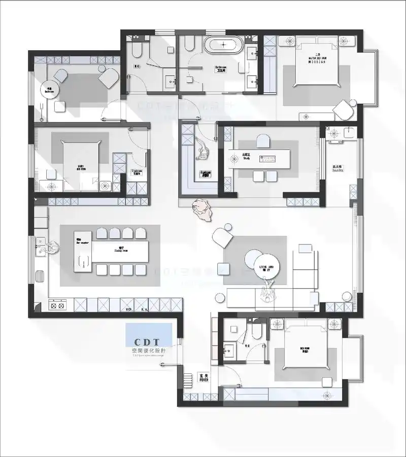 200平米户型,怎样摆放模块?看完你也会了.#室内设计 #户 - 抖音