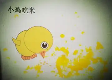 小鸡吃米