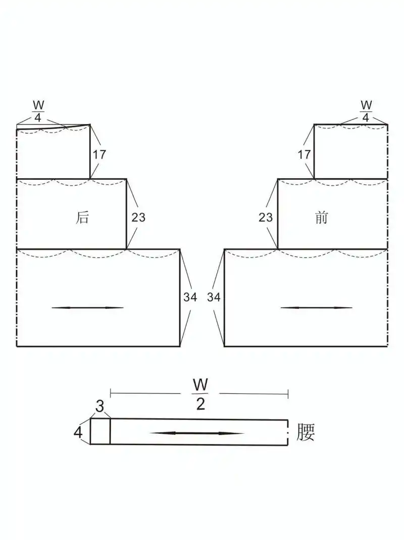 蛋糕裙制版打样裁剪图 今天分享蛋糕裙的纸板 话说哪个女孩子家里还没