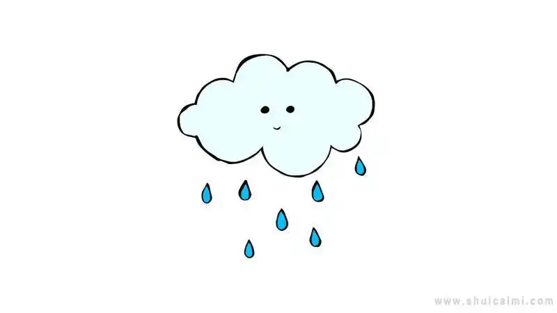 简笔画春天下雨的简笔画彩色幼儿园春雨的色彩简笔画秋天的雨图片简笔