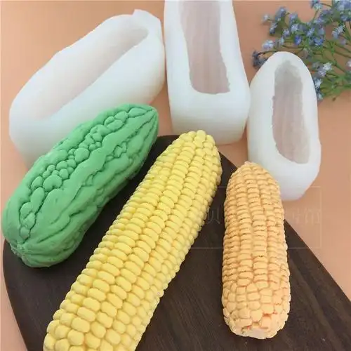 抖音网红玉米苦瓜硅胶模具慕斯冰激凌果冻布丁奶酪布丁模具大玉米模具