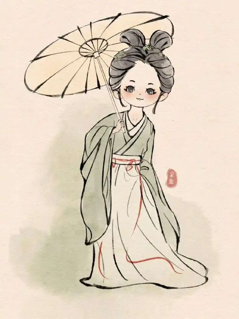 古风速写|撑着油纸伞的丁香姑娘