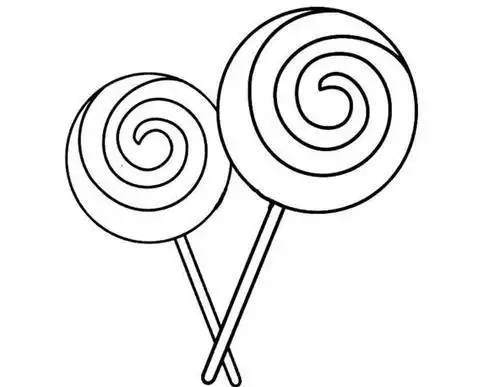 可以画画的彩虹糖简笔画