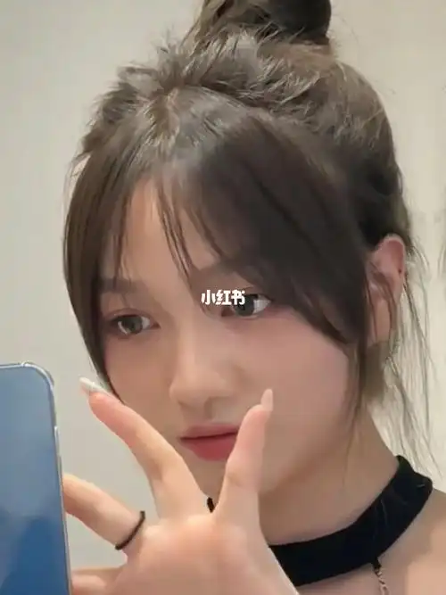 剪这样的刘海扎头发真的好美好显瘦