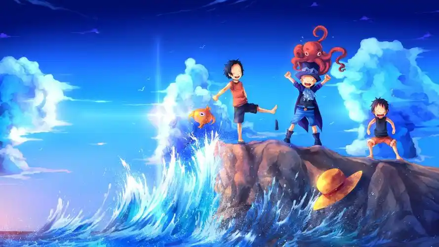 动漫,海贼王,q版,动漫,路飞,萨博,艾斯,q版海贼王壁纸