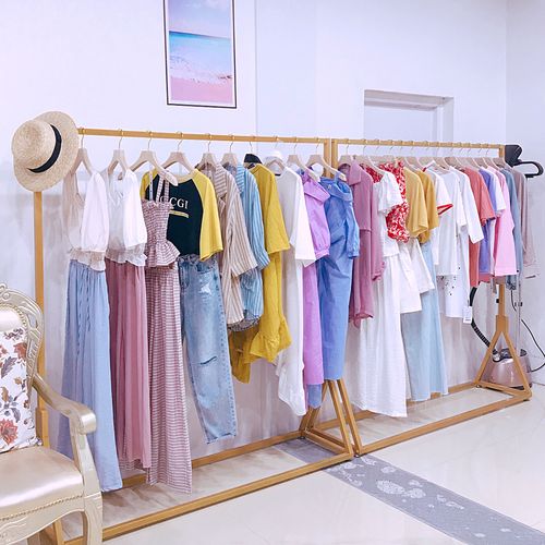 铁艺服装店展示架金色衣架落地式男女装店货架现代简约陈列衣架子