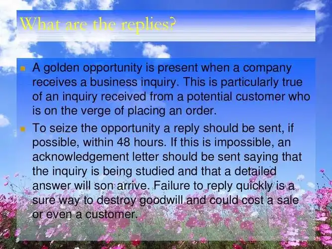 第三次课ppt 吉林大学 校选修课 商务英语口语 what are the replies?