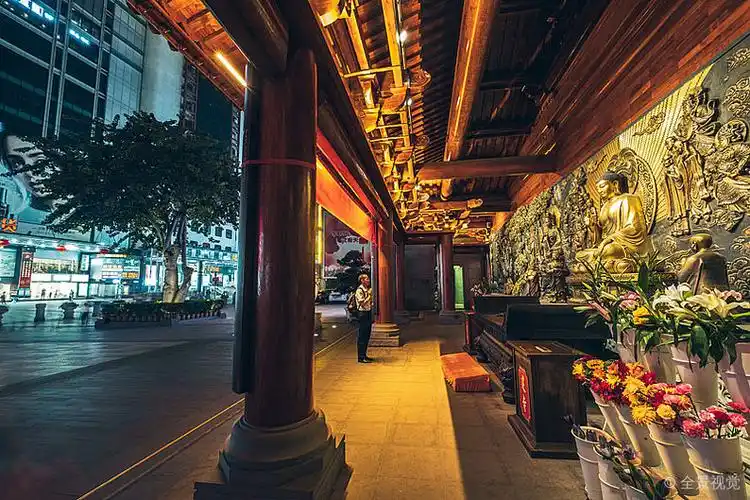 广州大佛寺夜景_高清图片_全景视觉