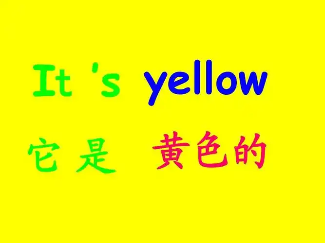 it s yellow 它 是 黄色的