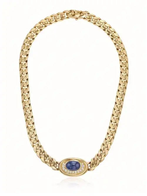 bulgari蓝宝石项链