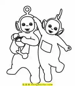 11张孩子们最喜欢的花园宝宝和飞飞鱼卡通涂色简笔画