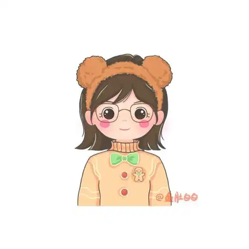 圣诞特辑短发眼镜可爱女生q版头像