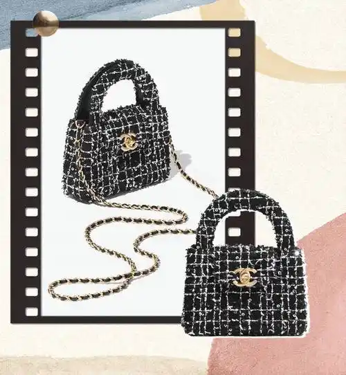 它集结了女孩们最爱的元素:皮穿链,菱格纹,双c logo,复