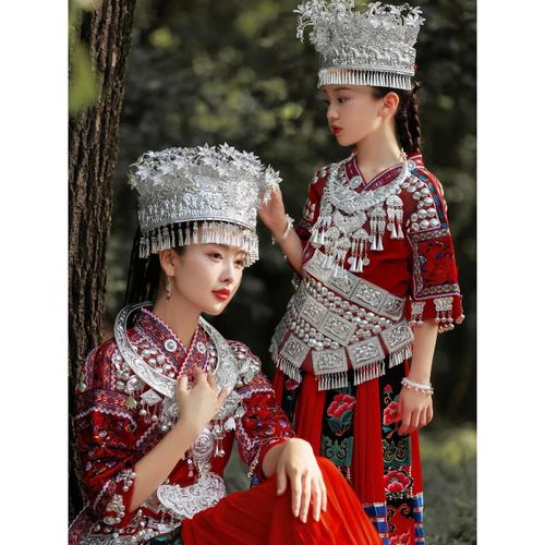 fengedun贵州苗族服装女成人阿英苗艺 新款 苗家盛装土家族瑶族舞台