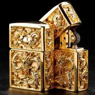 原装zippo正版打火机芝宝专柜男士防风龙马精神贴章珍藏zip