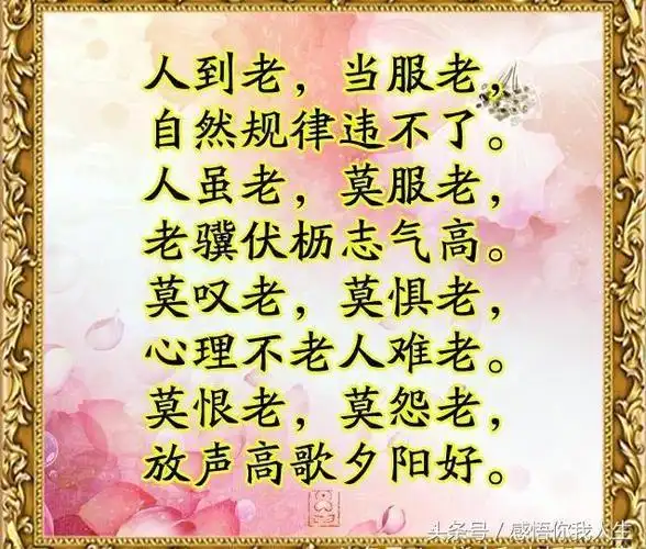 致老年人老心不老开心便年少
