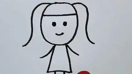 你还在这样画小姑娘吗?#画画#简笔画#一学就会的简笔画