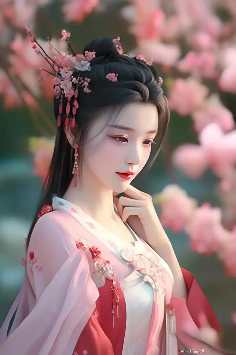 绝色古装女子花魁.她是华丽的身材,纤细的指尖,是穿越时空的伊 - 抖音