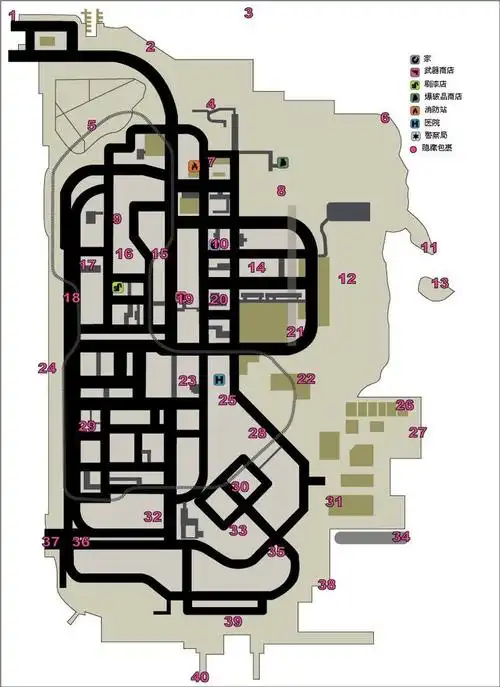 psp侠盗猎车手自由都市的故事地图一览