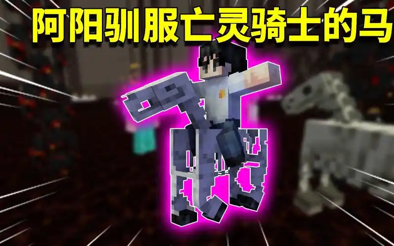 我的世界阿阳歪传59:阿阳牵走亡灵骑士的骷髅马?这坐骑强得离谱