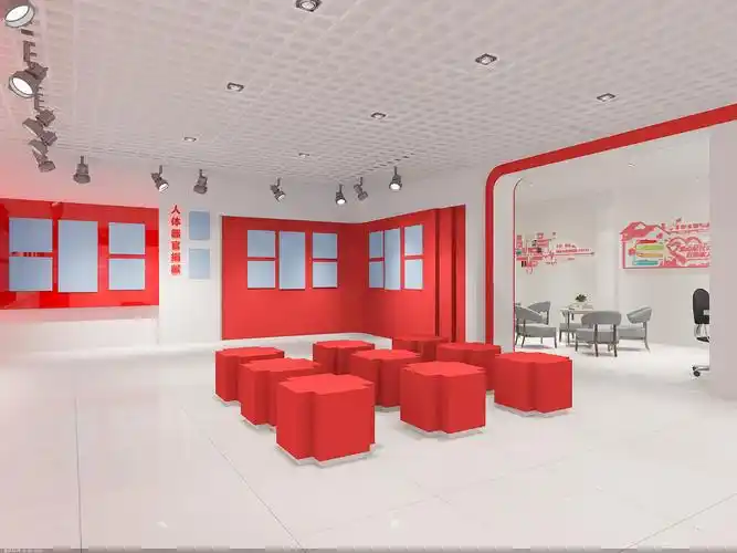 红十字会展厅|空间|展陈设计|有病的猫 - 原创作品 - 站酷 (zcool)