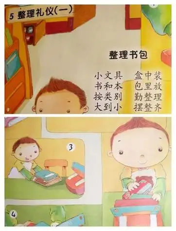 幼儿愿意自己整理书包,并能主动整理书包书包简笔画画法图解有关整理