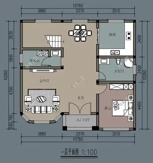 4套带夹层设计的农村别墅,非常适合小宅基地修建,大气又实用