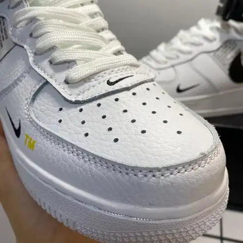 【耐克球鞋】公司级真标原盒 耐克空军一号高帮黑白解构联名球鞋nike