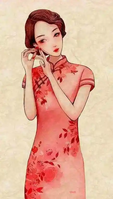 67线描【中国旗袍】