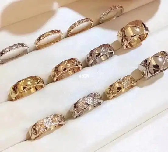 chanel香奈儿coco菱格纹戒指系列