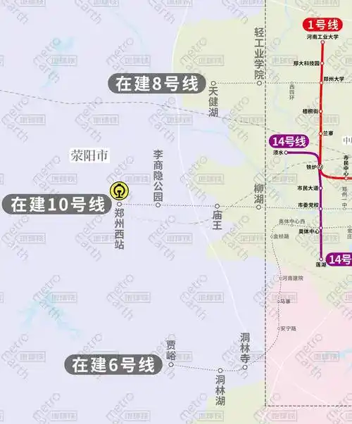 10号线一期工程将郑州西站也纳入了郑州地铁圈,10号线二期会继续向西