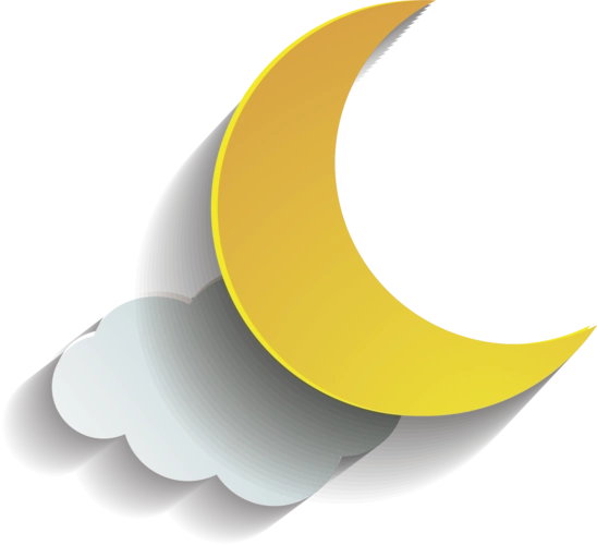 月牙手绘图片大全