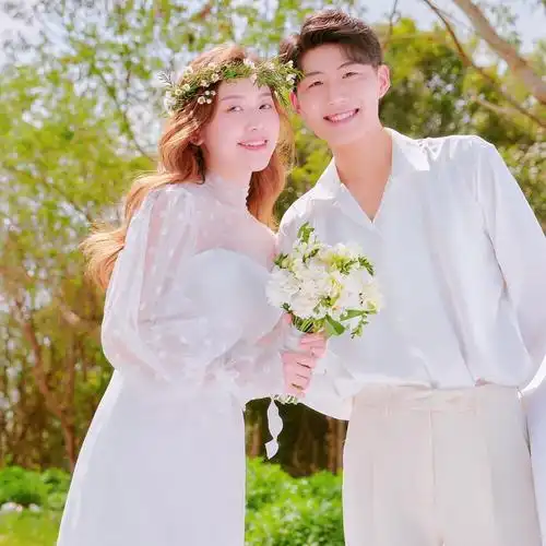 云落精品美化图婚纱双人情侣头像