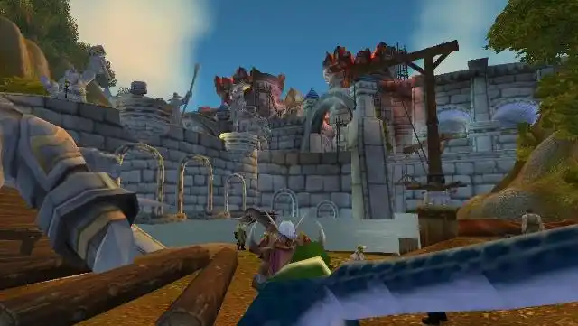 暴风城楼被死亡之翼爪子拍了一个通红的印子.