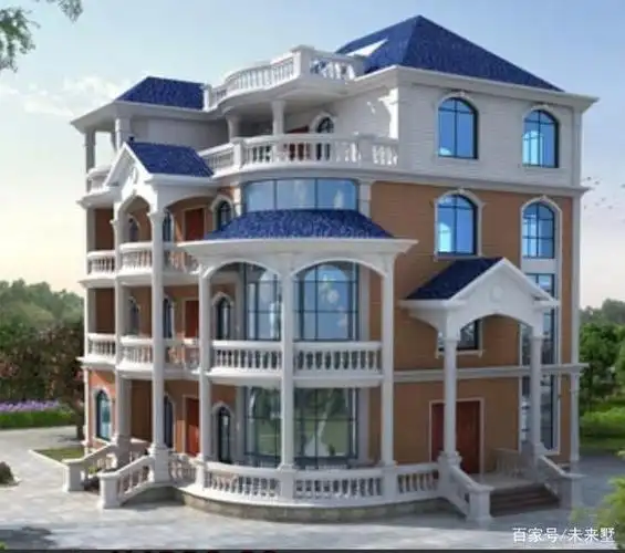 农村250㎡三层城堡别墅设计,居然需要80w才可建成!