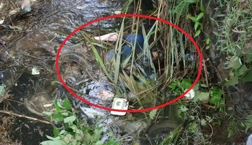 广西丨水沟惊现一具男尸尸体被水草盖住已高度腐烂死者身份是