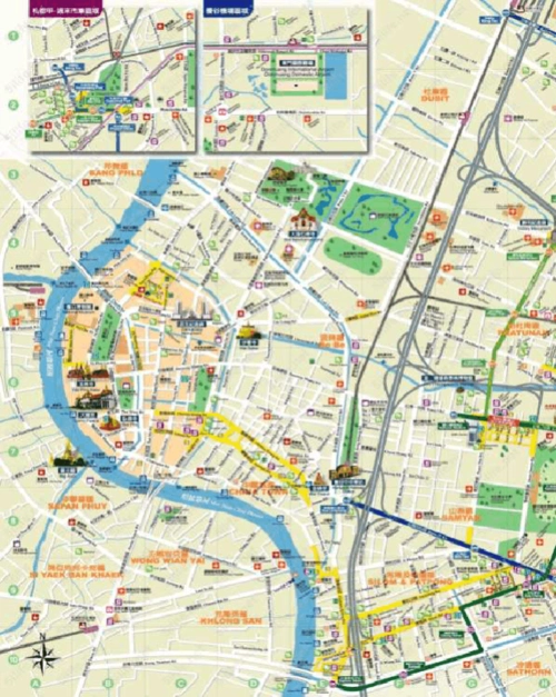 曼谷超清晰中文地图