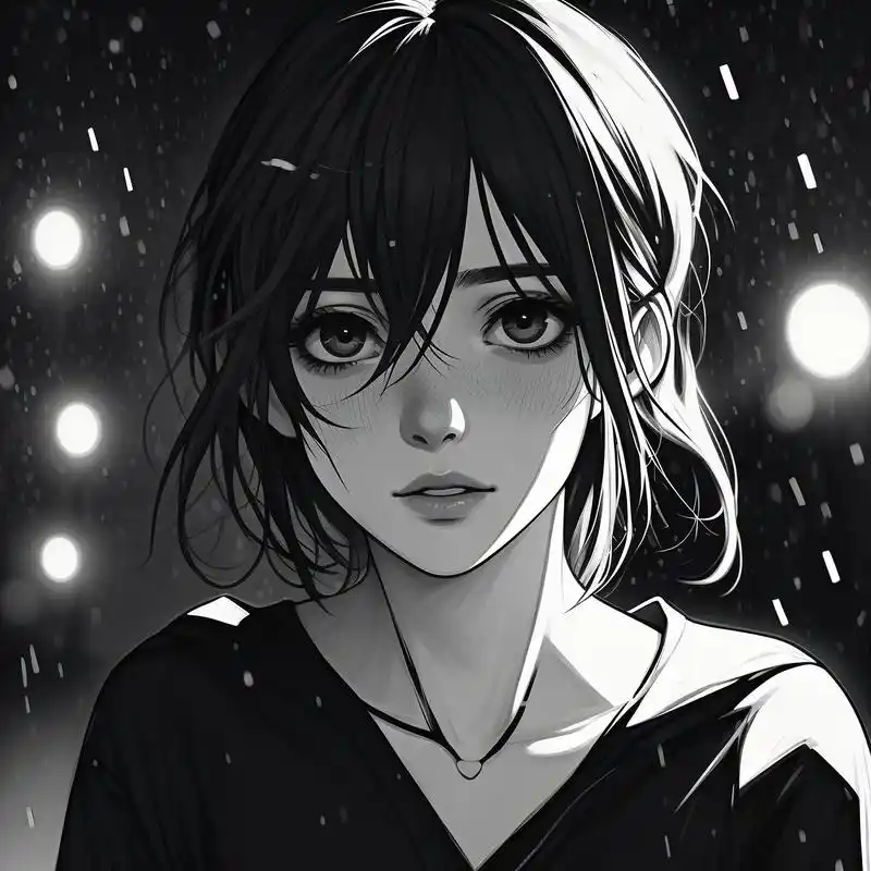 分手后的伤感头像92黑白素描风 分手后总是让人难过,但也要学会放下