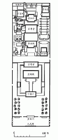 紫禁城宁寿宫平面图.宁寿宫可称为"宫中之宫"