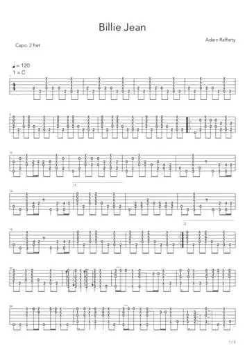 《billie jean》吉他谱