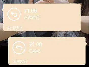 步骤一:将转账打开,底部会有一行提示语:1天内未确认,将退还给对方.