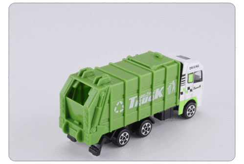 跨境儿童垃圾桶车环卫车玩具车仿真小汽车惯性合金消防男孩车模型