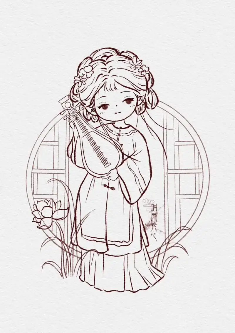 古风q版全身 秀色掩今古,荷花羞玉颜. 	 (已开课)