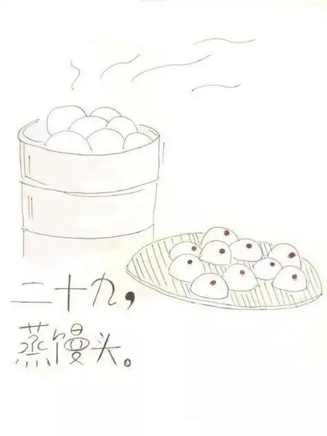 馒头粮食简笔画