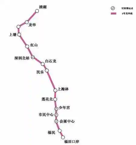 深圳地铁4号线线路图深圳地铁4号线最新线路图及站点一览