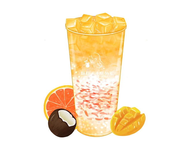 手绘奶茶